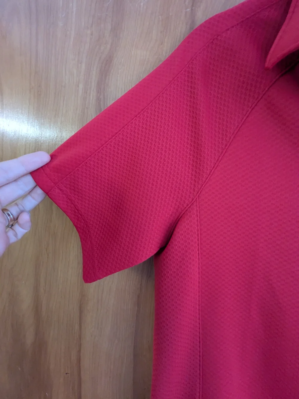 Lands' End Women's Red Short-Sleeve Active Polo